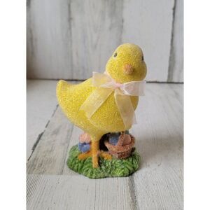 SCF Easter chick egg basket microbead figure